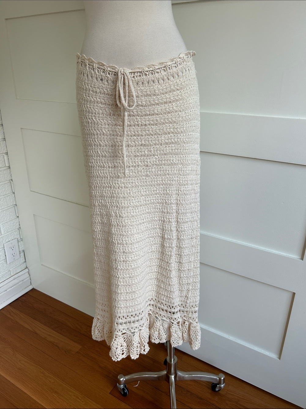 RAILS-Sydney Cream Crochet Midi Skirt - Picture 4 of 9